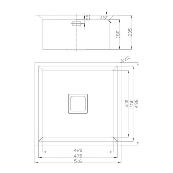 Кухонная мойка Oulin OL-FU114 1,2 мм, нержавеющая сталь - фото 6