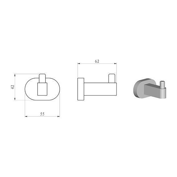 Крючок CR 110 Ravak Chrome X07P320 - фото 2