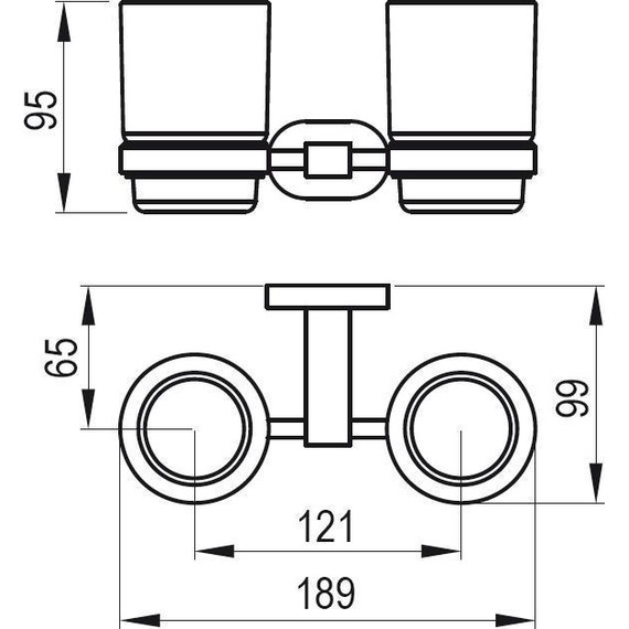 Двойной стакан для зубных щеток CR 220 Ravak Chrome X07P189 - фото, картинка 5 Двойной стакан для зубных щеток CR 220 Ravak Chrome X07P189 - фото 5