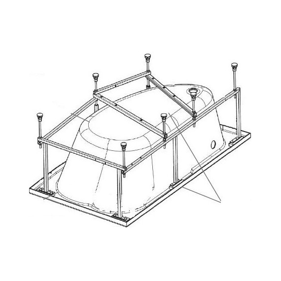 Монтажный комплект для ванны Roca Welna ZRU9302999 - фото, картинка 2 Монтажный комплект для ванны Roca Welna ZRU9302999 - фото 2