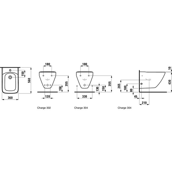 Биде подвесное Laufen Palace 8.3070.1.000.302.1 - фото 5