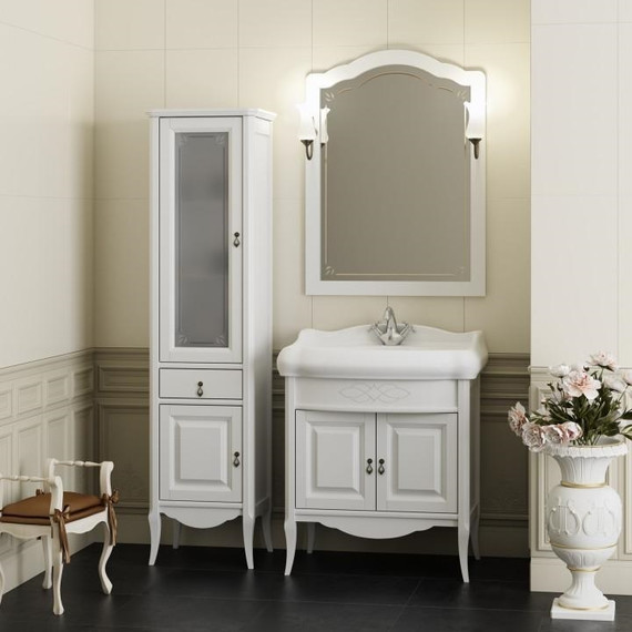 Пенал напольный Opadiris Лоренцо 45 левый, белый - фото 2