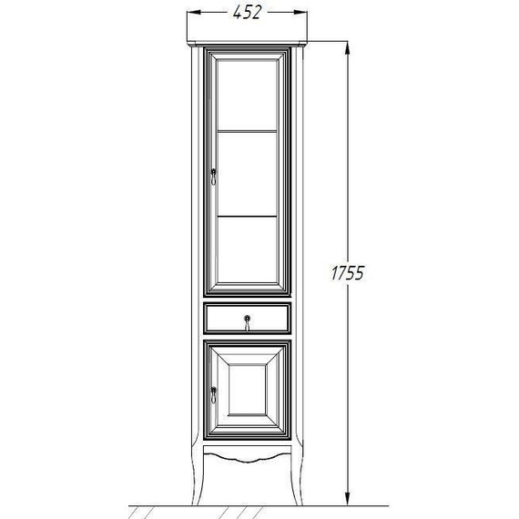 Пенал напольный Opadiris Лоренцо 45 правый, белый - фото 3