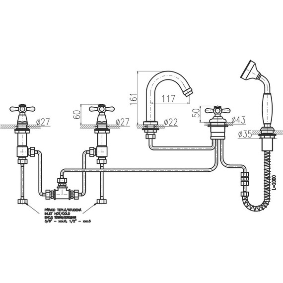 Смеситель для ванны Rav-Slezak Morava Retro MK162.5PSM, бронза - фото, картинка 8 Смеситель для ванны Rav-Slezak Morava Retro MK162.5PSM, бронза - фото 8