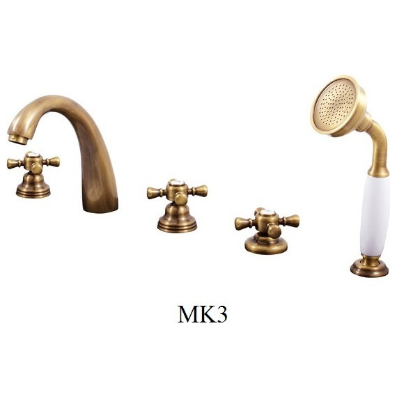 Смеситель для ванны Rav-Slezak Morava Retro MK176.5PSM, бронза - фото 2