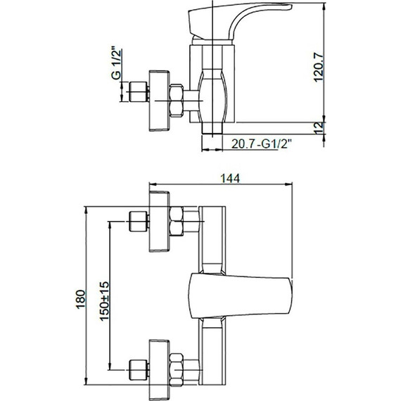 Смеситель для душа Paini Angel ANCR511LMKM, хром - фото 3