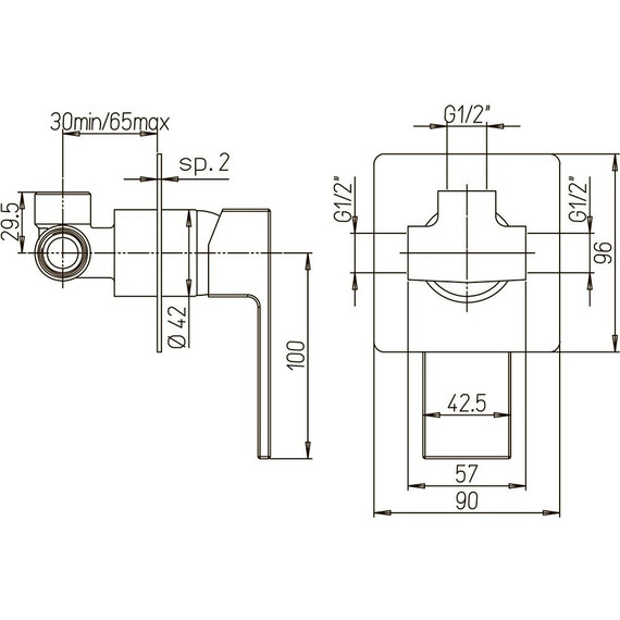 Смеситель для душа Paini Dax 84CR690R, хром - фото, картинка 3 Смеситель для душа Paini Dax 84CR690R, хром - фото 3