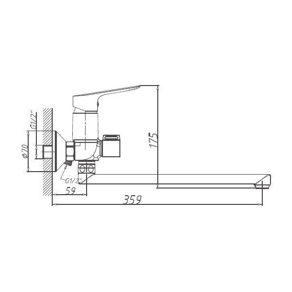 Смеситель для ванны Haiba HB22506 - фото, картинка 2 Смеситель для ванны Haiba HB22506 - фото 2