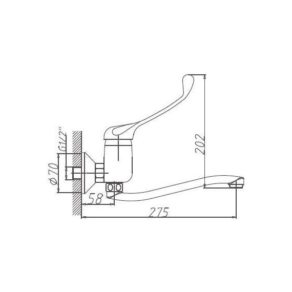 Смеситель для кухни с локтевой (хирургической) ручкой Haiba HB4654 - фото 2