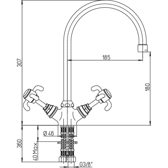Смеситель для кухни Paini Ornellaia 87CR572KM, хром - фото 3