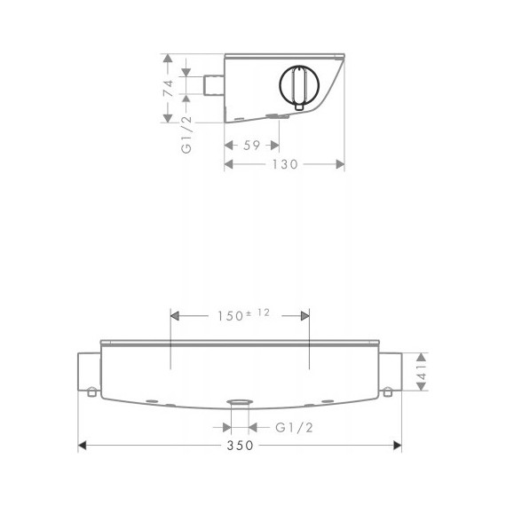 Смеситель для душа с термостатом Hansgrohe Ecostat Select 13161000 - фото 6