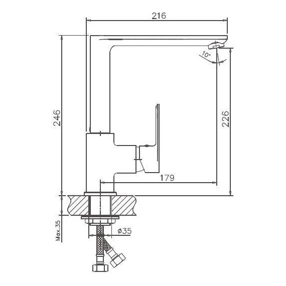 Смеситель для кухни Haiba HB70505 - фото 2
