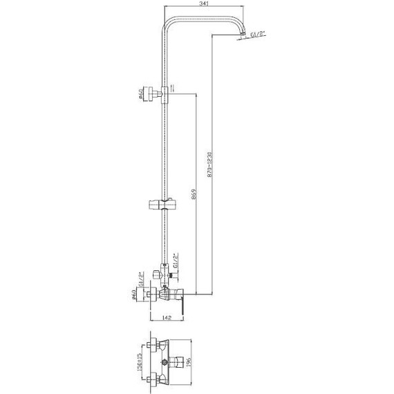 Душевая стойка Haiba HB2411 - фото, картинка 5 Душевая стойка Haiba HB2411 - фото 5