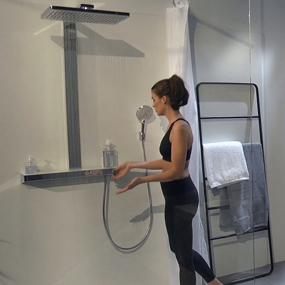 Душевая стойка с термостатом Hansgrohe Rainmaker Select 460 Showerpipe 27106400 - фото 9