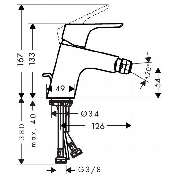 Смеситель для биде Hansgrohe Focus E2 31920000 - фото 5