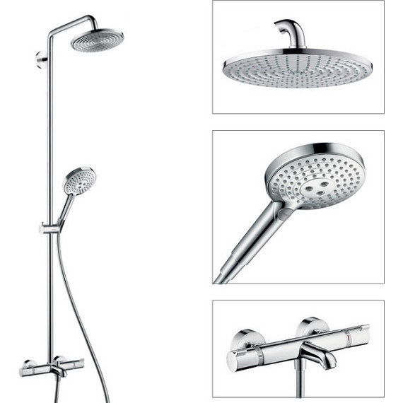 Душевая стойка с термостатом Hansgrohe Raindance Select 240 Showerpipe 27117000 - фото 3