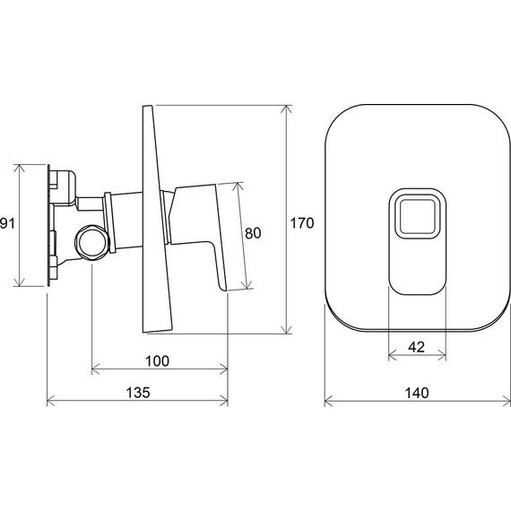 Смеситель для душа Ravak 10° TD 066.00 X070071+X070052 - фото 4