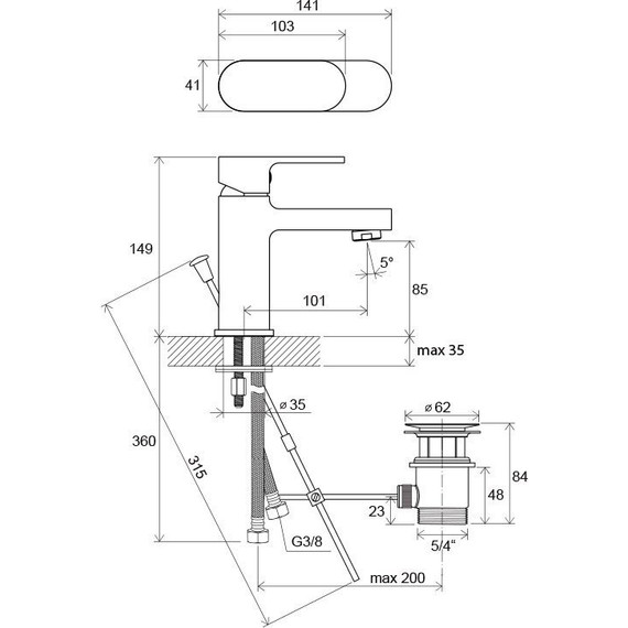 Смеситель для раковины Ravak Chrome CR 011.00 X070053 - фото, картинка 10 Смеситель для раковины Ravak Chrome CR 011.00 X070053 - фото 10