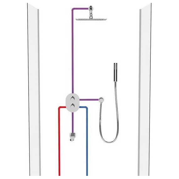 Смеситель для ванны с термостатом Ravak Chrome CR 067.00 X070075+X070074 - фото 7