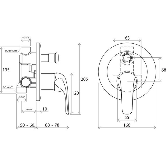 Смеситель для ванны Ravak Rosa RS 061.00 X070014 - фото 5