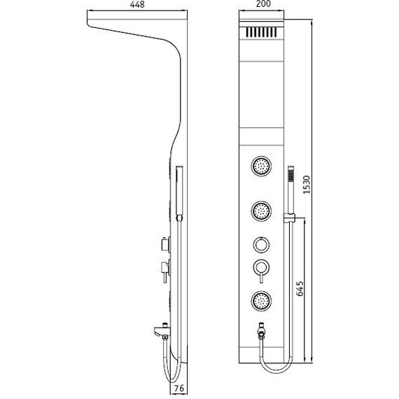 Гидромассажная панель RGW SP-01 21140101-03, белый - фото 2