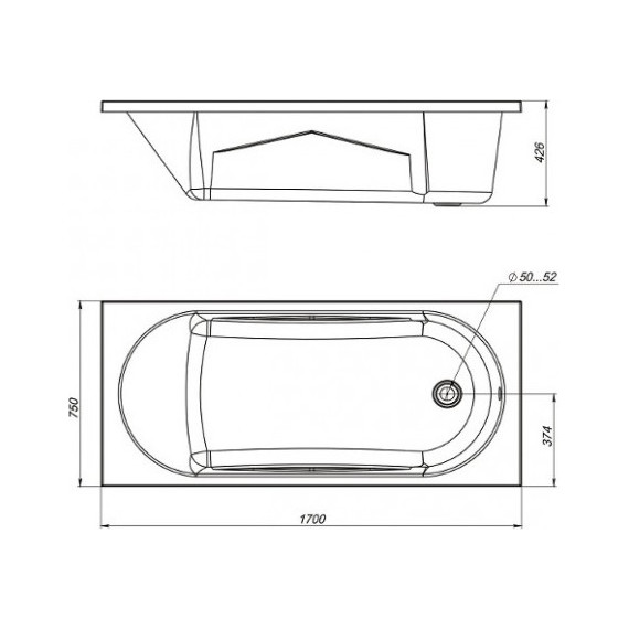 Панель боковая Mirsant Каспий Premium 75 см L - фото 2