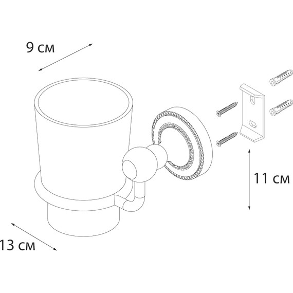 Стакан для зубных щеток Fixsen Style FX-41106 - фото 3