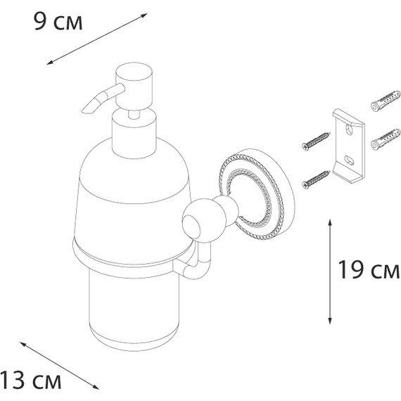Дозатор для жидкого мыла Fixsen Style FX-41112 - фото 3
