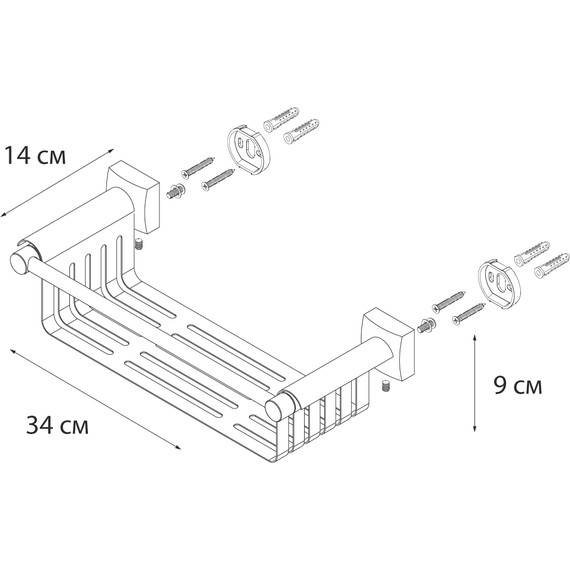 Полка Fixsen Kvadro FX-61323 35 см - фото 3