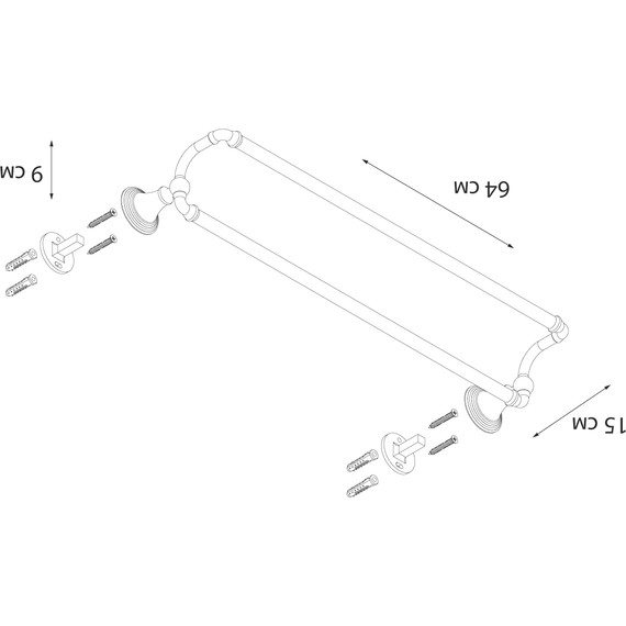 Полотенцедержатель Fixsen Luksor FX-71602B, цвет черный - фото 3