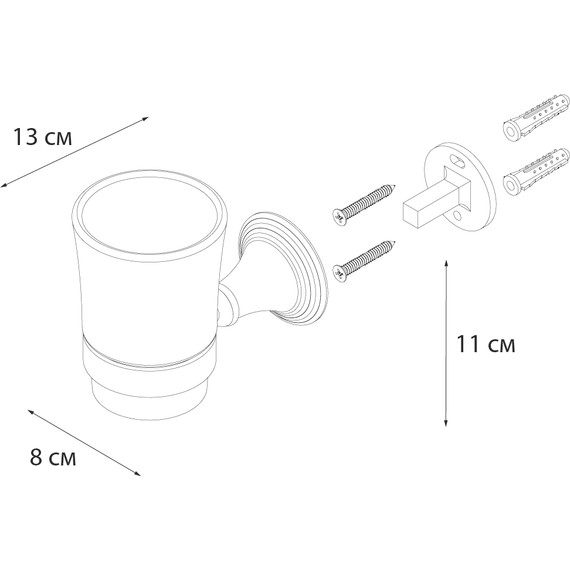 Стакан для зубных щеток Fixsen Best FX-71606 - фото 3
