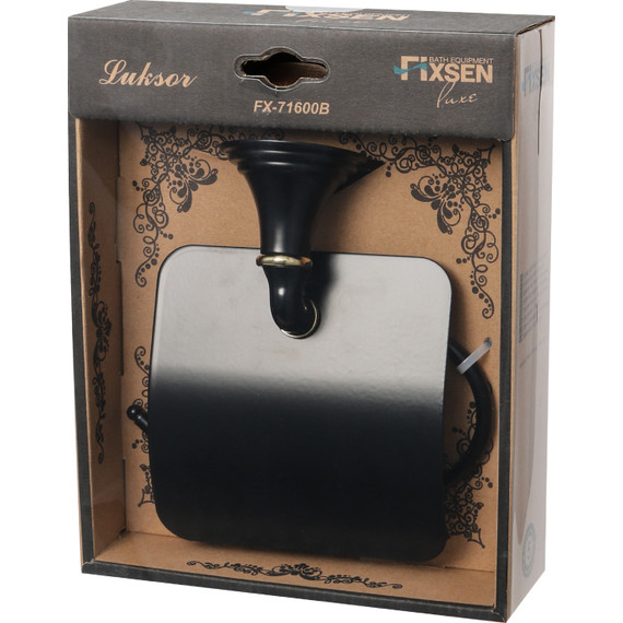 Держатель для туалетной бумаги Fixsen Luksor FX-71610B, цвет черный - фото 2