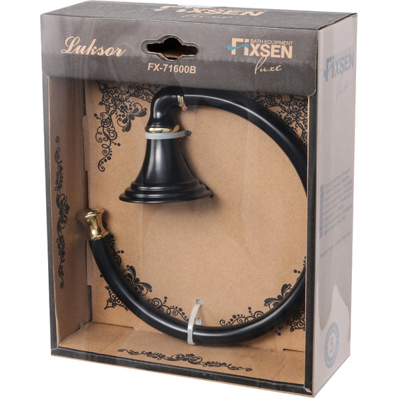 Полотенцедержатель Fixsen Luksor FX-71611B, цвет черный - фото 2