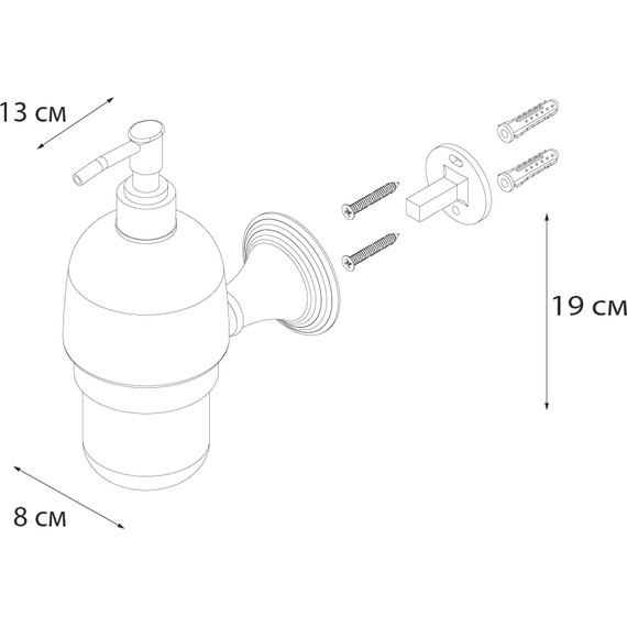 Дозатор для жидкого мыла Fixsen Best FX-71612 - фото 3