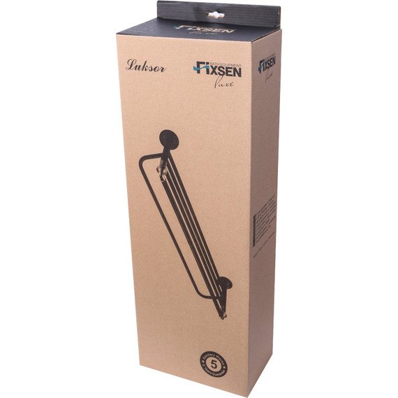 Полка для полотенец Fixsen Luksor FX-71615B, цвет черный - фото 2