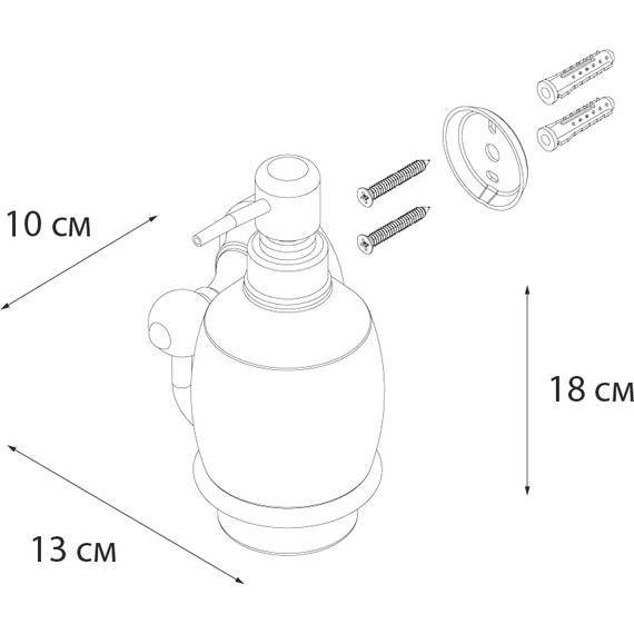 Дозатор для жидкого мыла Fixsen Bogema FX-78512 - фото 3