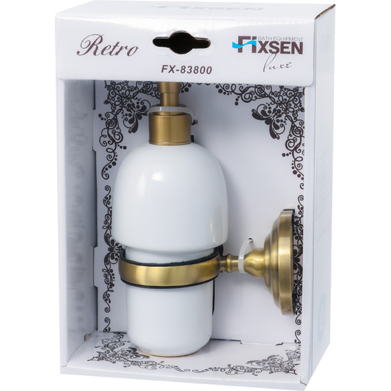 Дозатор для жидкого мыла Fixsen Retro FX-83812, цвет бронза - фото 2