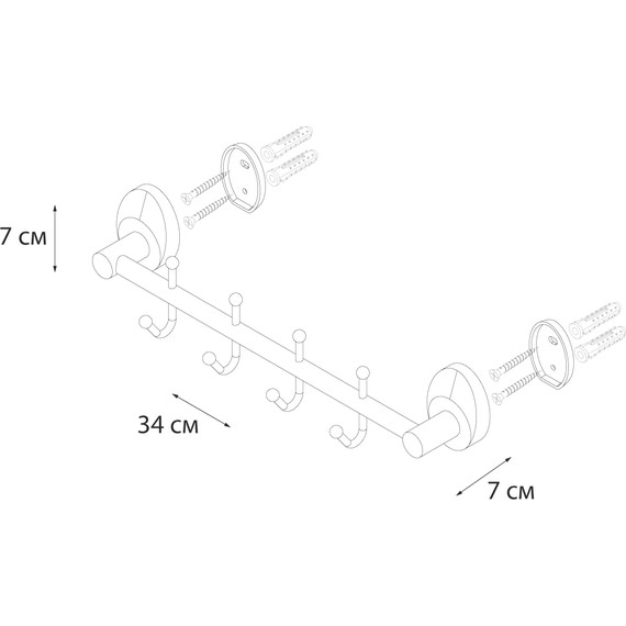 Набор крючков Fixsen Europa FX-21805-4 - фото 3