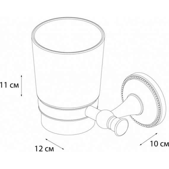 Стакан для зубных щеток Fixsen Alfa GR-9506, цвет античная латунь - фото 2