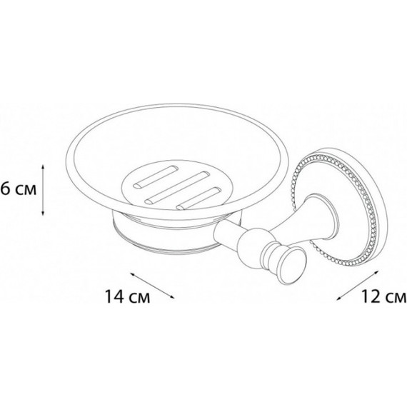 Мыльница Fixsen Alfa GR-9508, цвет античная латунь - фото 2