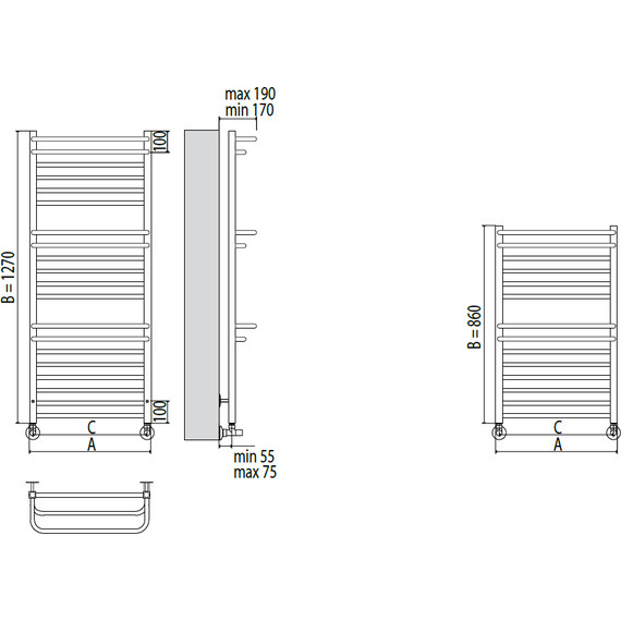 Полотенцесушитель водяной Terminus Орион П20 500х1270 мм 4620768888595 - фото 4