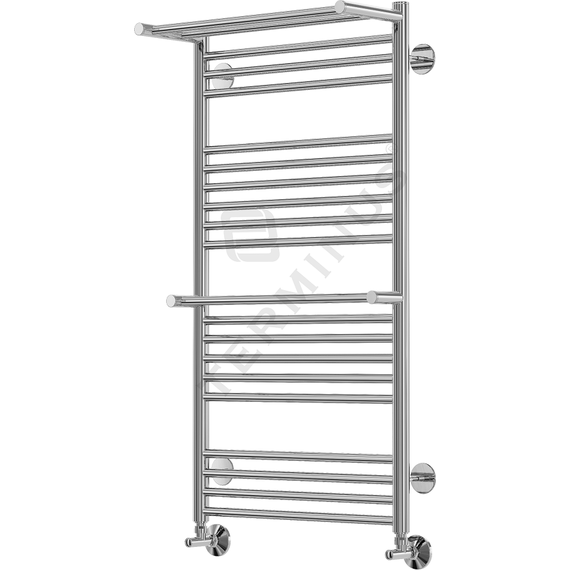 Полотенцесушитель водяной Terminus Аврора с полкой П20 500х1010 мм 4660059582160 - фото, картинка 3 Полотенцесушитель водяной Terminus Аврора с полкой П20 500х1010 мм 4660059582160 - фото 3