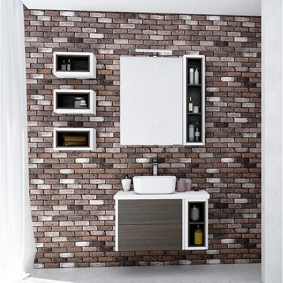 Модуль подвесной открытый Акватон Брук 30 см 1A202603BCDF0, белый/дуб феррара - фото 2