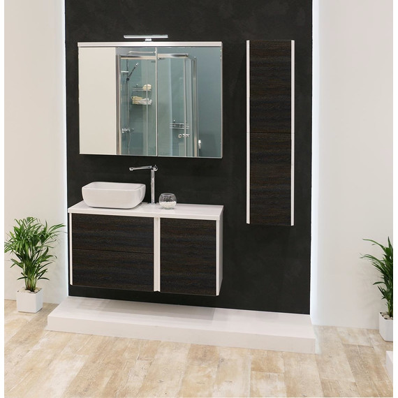 Тумба подвесная со столешницей Акватон Брук 60 см 1A201901BCDF0, белый/дуб феррара - фото 4