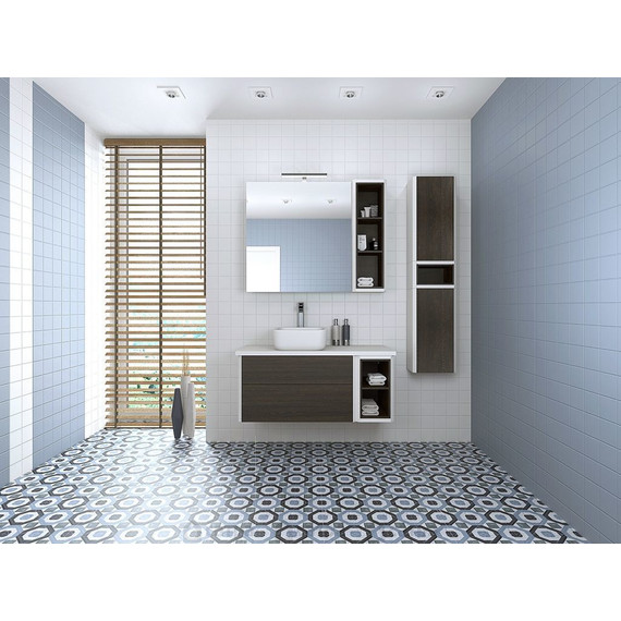 Тумба подвесная со столешницей Акватон Брук 80 см 1A202001BCDF0, белый/дуб феррара - фото 3