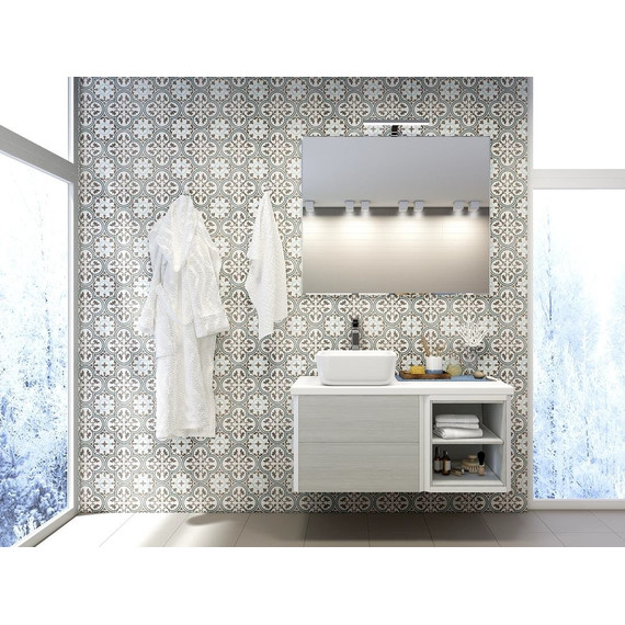 Тумба подвесная со столешницей Акватон Брук 80 см 1A202001BCDL0, белый/дуб латте - фото 3