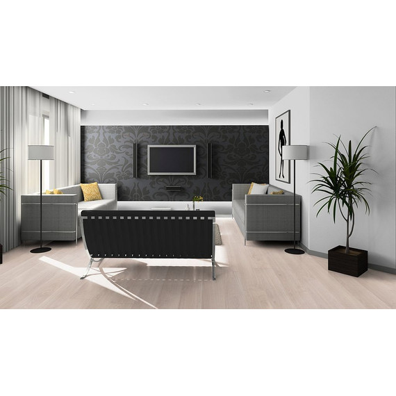 Ламинат Kronotex Exquisit 193x1380 мм D 2873, дуб вейвлесс белый - фото 4