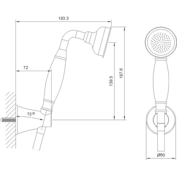 Набор смесителей 3 в 1 для ванны с коротким изливом Imprese Podzima Ledove - фото 5