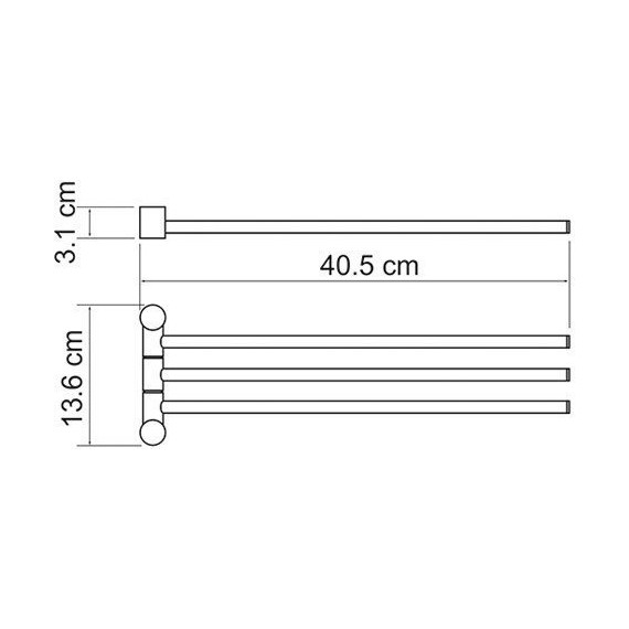 Полотенцедержатель WasserKraft Isar K-1633, цвет тёмная бронза - фото 4