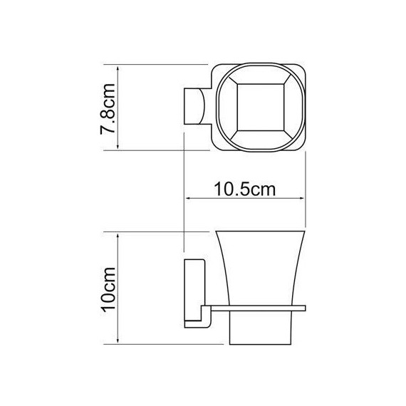 Стакан для зубных щеток WasserKraft Exter K-5228, цвет светлая бронза - фото 4